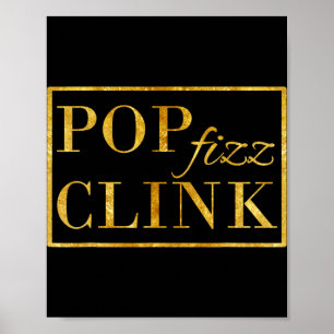 Poster Boire P Clink Fizz Bonne Année La Saint-Sylvestre