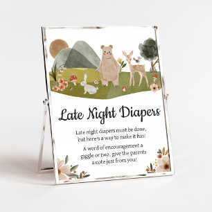Poster Bois Animaux Boho Diapeurs nocturnes