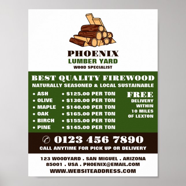 Poster Bois de chauffage, Bois de sciage/Bois/Jardin de b (Devant)