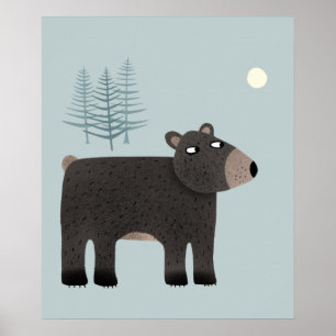 Poster Bois de l'ours mou