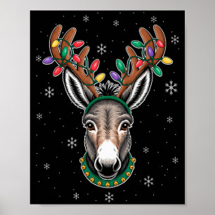 Poster Bois de Renne Mignon Noël Animal Xmas Enfants