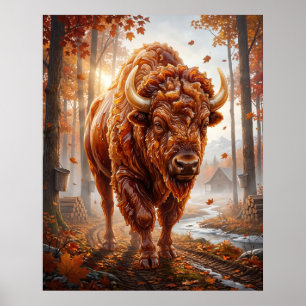Poster Bois de Sucre de Bison de l'Érable