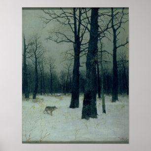 Poster Bois en hiver, 1885