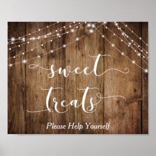 Poster Bois & Lumières Douceurs Traitements Mariage Desse
