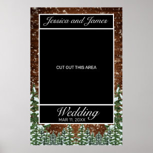 Poster Bois neigeux et Mariages campagnards forestiers Ph