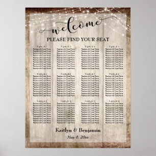 Poster Bois pâle, Lumières Accueil Typographie Carte de s