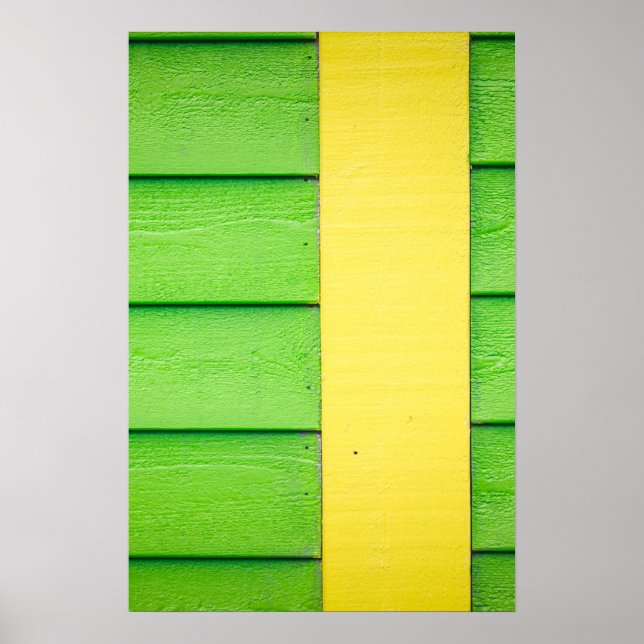 Poster Bois vert et jaune (Devant)