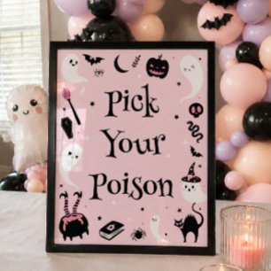 Poster Boisson Choisir Votre Poison pour Baby Shower Hall