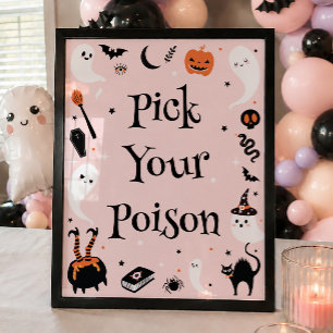Poster Boisson 'Choisissez votre poison' pour Baby Shower