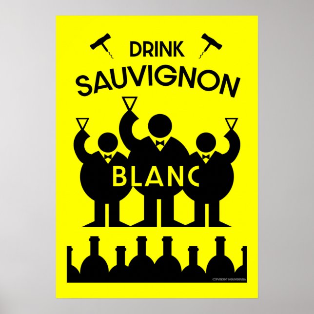 Poster Boisson de vin Sauvignon Blanc (Devant)