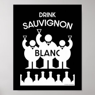 Poster Boisson de vin Sauvignon Blanc