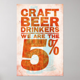 Poster Boissons De Bières Artisanales - Nous Sommes Les 5