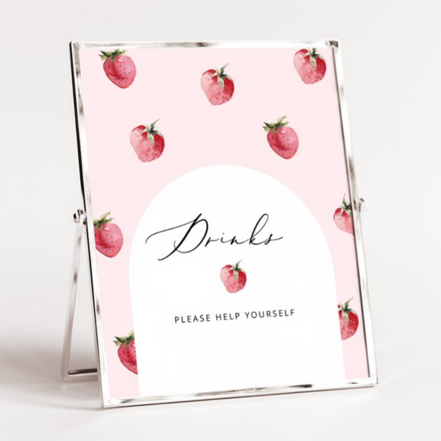 Poster Boissons fraises s'il vous plaît servez-vous (Créateur téléchargé)