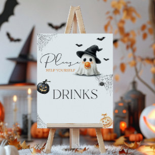 Poster Boissons Petit Boo Baby shower Halloween