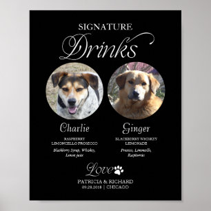 Poster Boissons Signature de Compagnie Mariage avec Photo