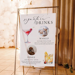 Poster Boissons Signature de Photo de Animal de Compagnie