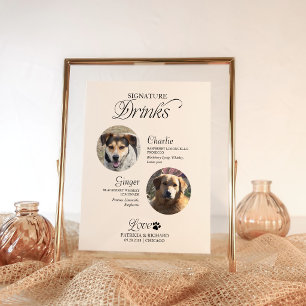 Poster Boissons Signature Photo Animaux de Compagnie Pann