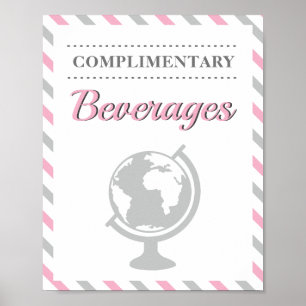 Poster Boissons Vols Compagnie aérienne Fête