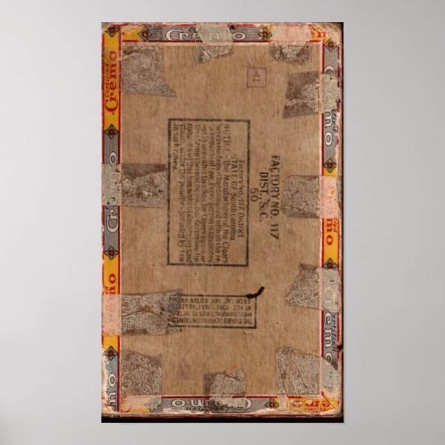 Poster boîte à cigares dans (Devant)