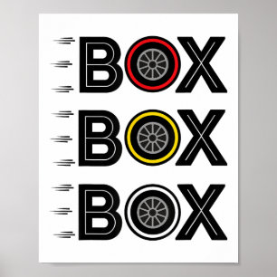 Poster Boîte Box Pit Radio Call Tire Composé Motorsport