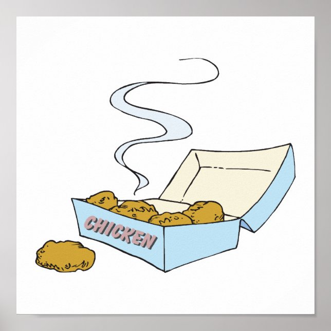 Poster boîte de nuggets de poulet (Devant)