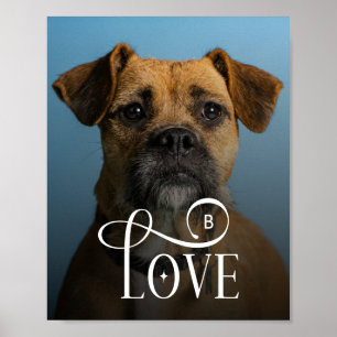 Poster Boîte personnalisée pour chien Boxer Amour Moderne