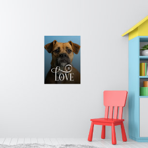 Poster Boîte personnalisée pour chien Boxer Amour Moderne