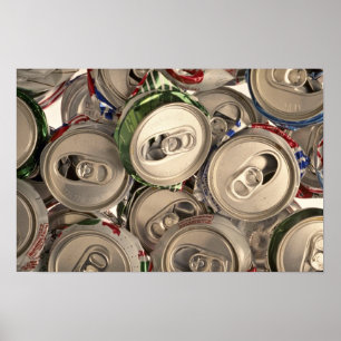 Poster Boîtes en aluminium, réutilisées