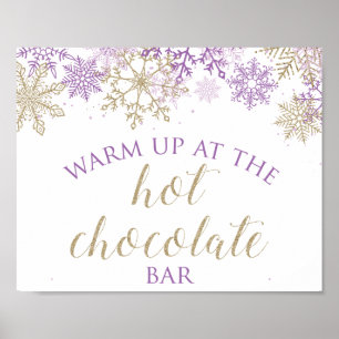 Poster Boîtier de chocolat chaud hiver Onederland Panneau