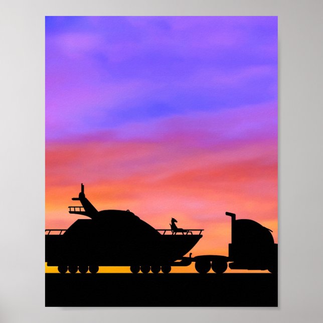 Poster Bojack horseman camion hors-bord soirée ciel (Devant)