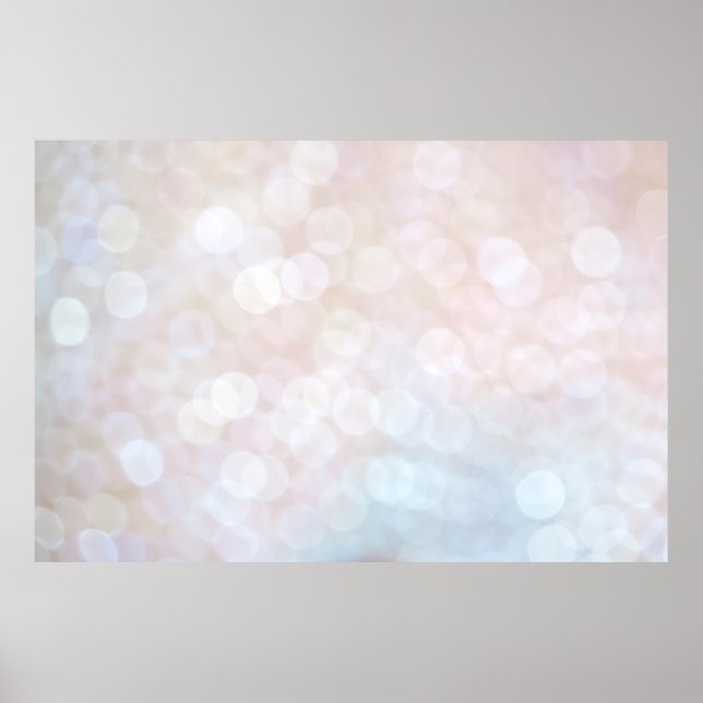 Poster Bokeh pétille texture blanche (Devant)