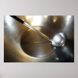Poster Bol d'argent avec pochette de soupe