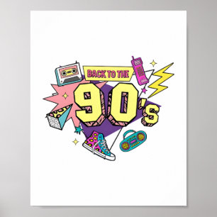 Poster Bold Retro Retour à l'art des années 90