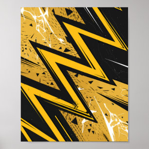 Poster Bold Zigzag Conception abstraite