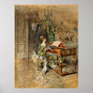 Poster Boldini - La Dame Pianiste