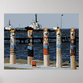 Poster Bollards Geelong Oceanfront