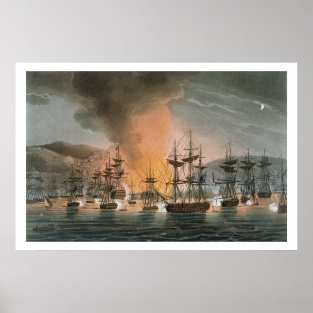 Poster Bombardement d'Alger, le 27 août 1816, de (Devant)