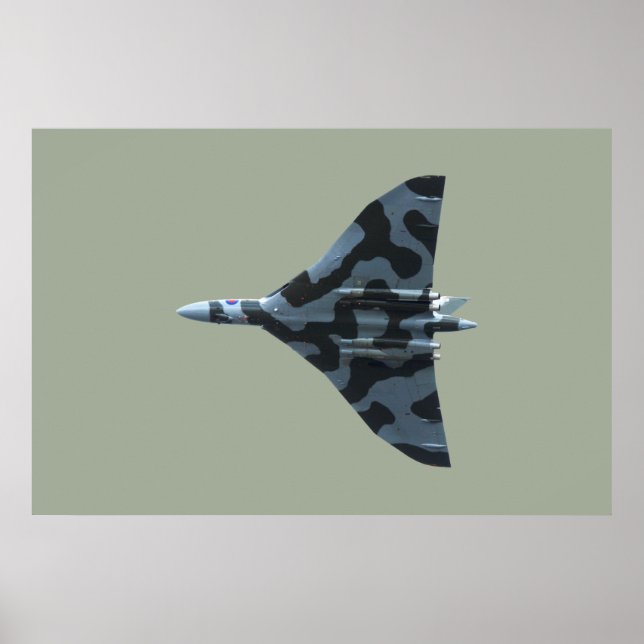 Poster Bombardier Vulcain en vol (Devant)