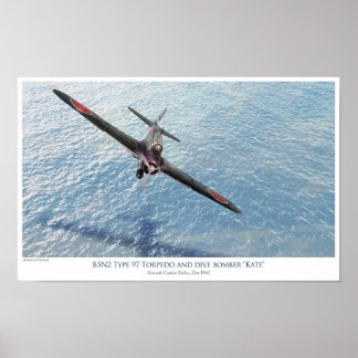 Poster Bombe à torpilles Nakajima B5N1 Kate