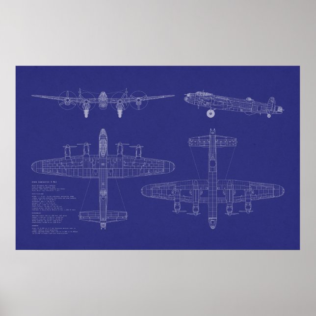 Poster Bombe Lancaster Avro (Devant)