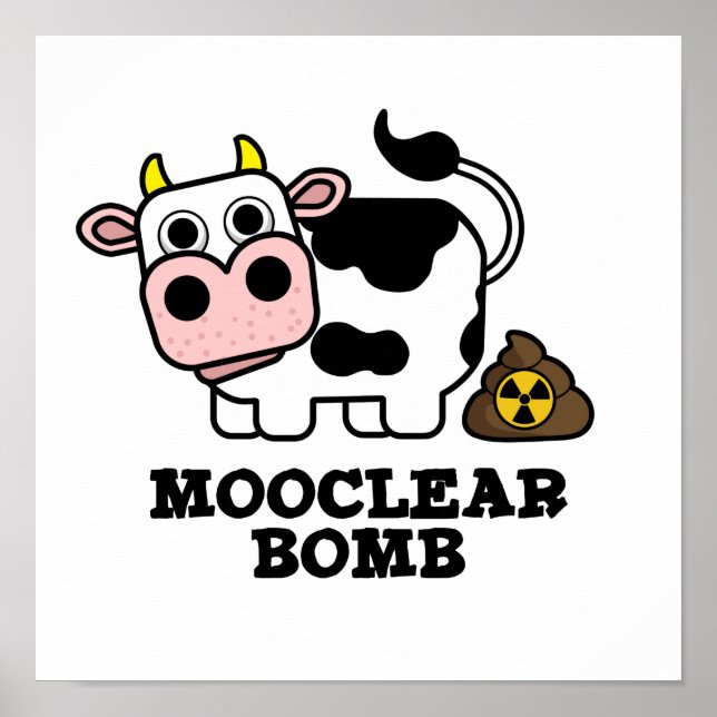 Poster Bombe Mooclebre Funny Cow Pun (Devant)