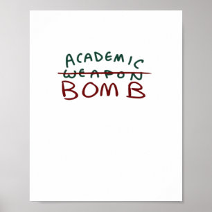Poster Bombe universitaire surdimensionnée