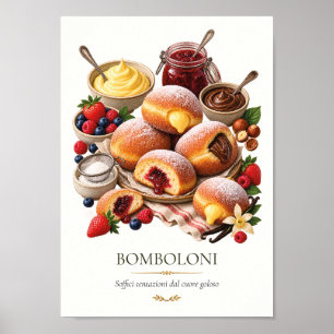 Poster Bomboloni – Vintage Italian Dessert
