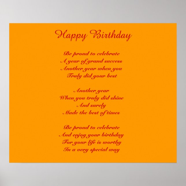 Poster Bon anniversaire (Devant)