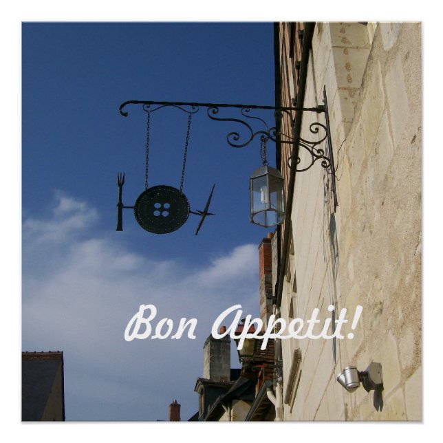 Poster Bon appétit ! Ustensiles Café Connexion France (Devant)