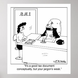 Poster Bon document fiscal conceptuel