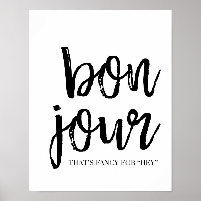 Poster Bon Jour (Devant)