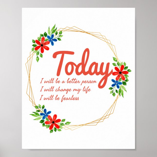 Poster bon positif citations de bonnes vidéos succès (Devant)