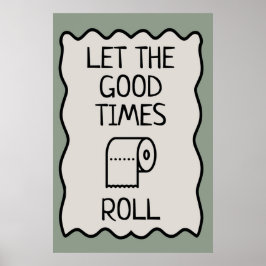 Poster Bon Temps Humour salle de bain