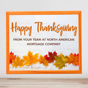 Poster Bon thanksgiving Business Autumn Leaves Company
